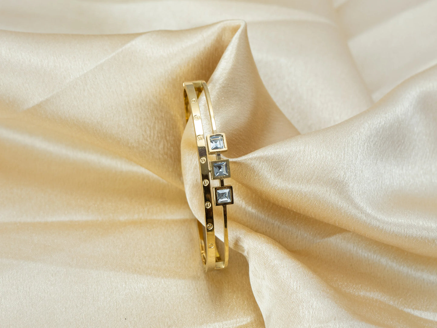 Gold-Plated Zircon Kada Women's fashion jewellery - 007 - GoScarlet