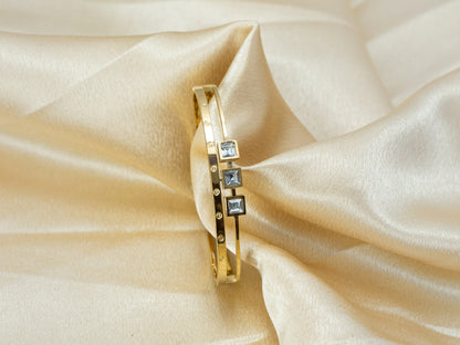 Gold-Plated Zircon Kada Women's fashion jewellery - 007 - GoScarlet