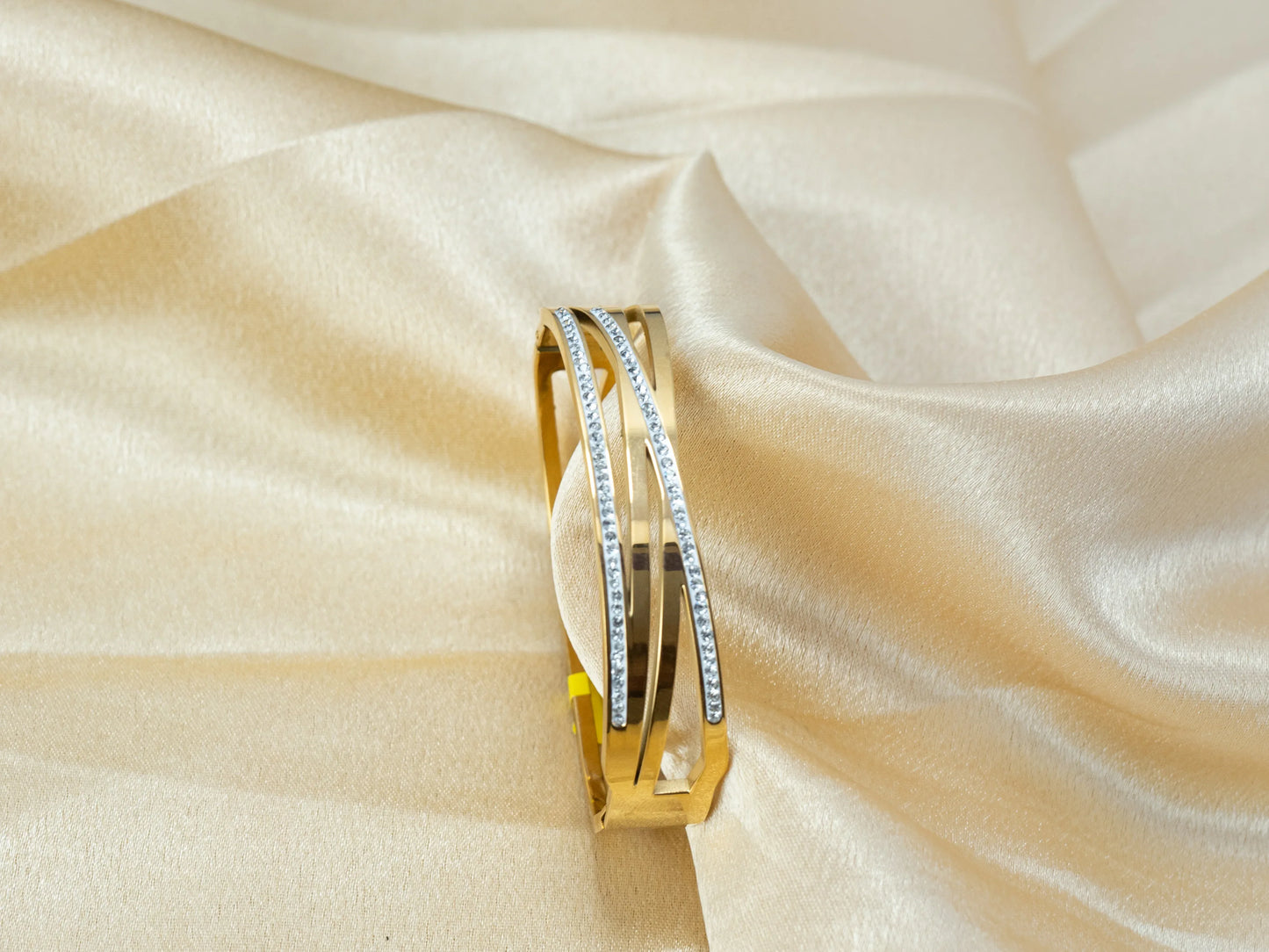 Gold-Plated Zircon Kada Women's fashion jewellery - 006 - GoScarlet