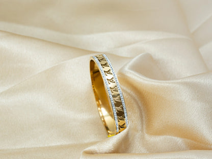 Gold-Plated Zircon Kada Women's Fashion jewellery - 012 - GoScarlet