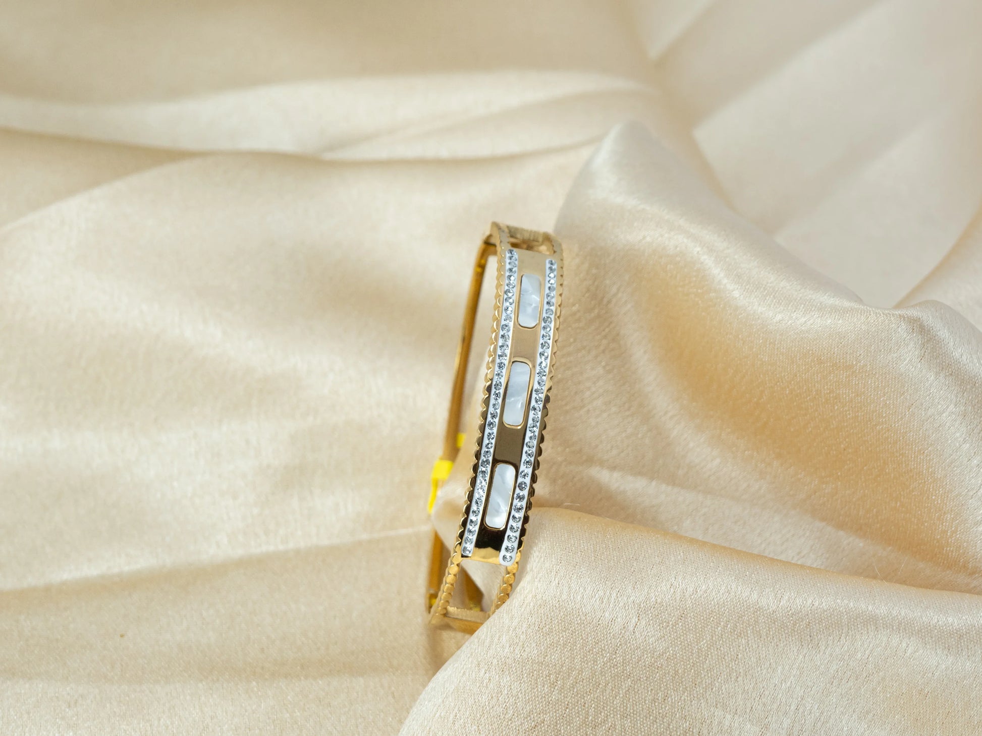 Gold-Plated Zircon Kada Women's Fashion jewellery - 011 - GoScarlet