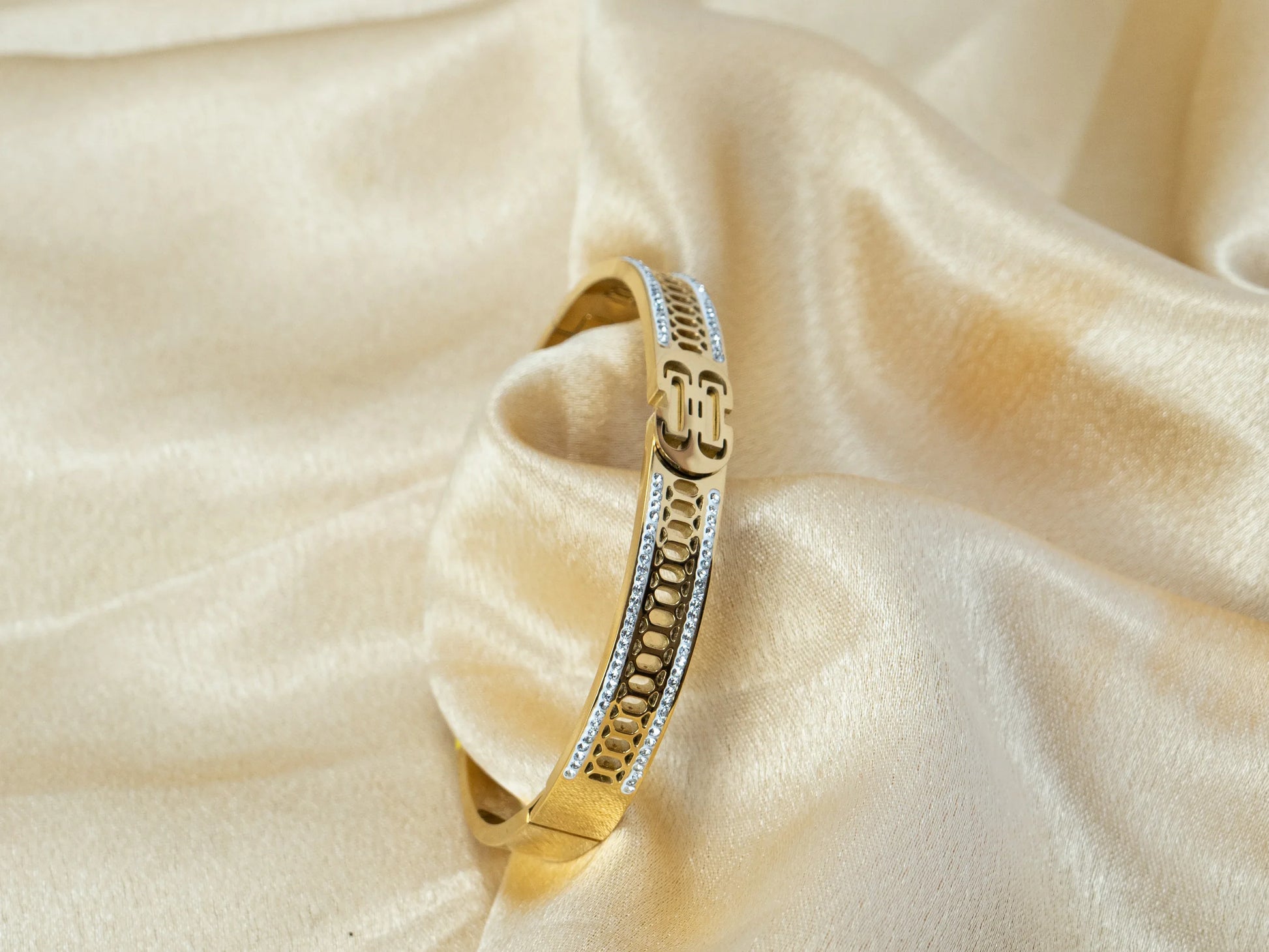 Gold-Plated Zircon Kada Women's fashion jewellery - 003 - GoScarlet