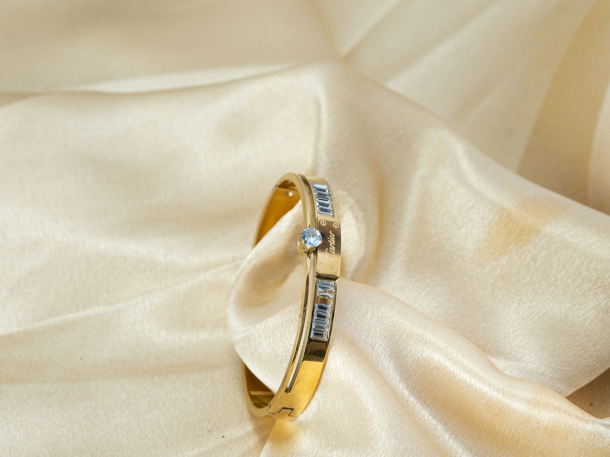 Gold-Plated Zircon Kada Women's fashion jewellery - 004 - GoScarlet