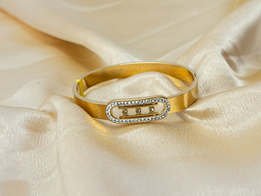 Gold-Plated Zircon Kada Women's fashion jewellery - 008 - GoScarlet